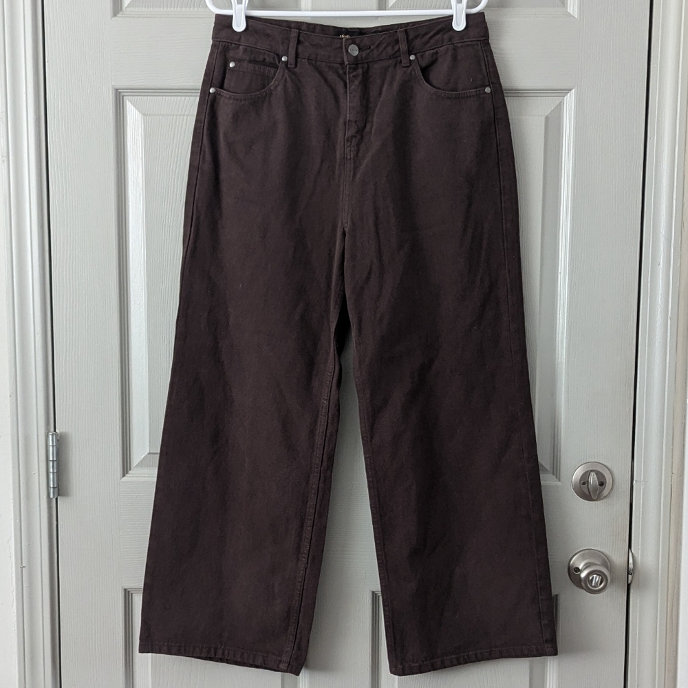 Afends Wide Leg Jeans in Dark Brown